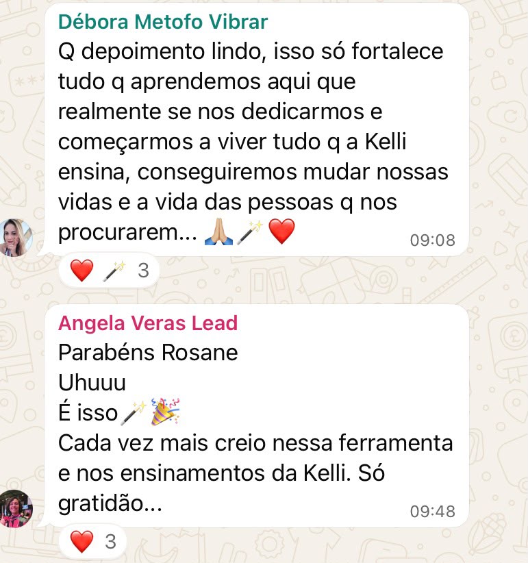 Print de depoimento real de aluna 3